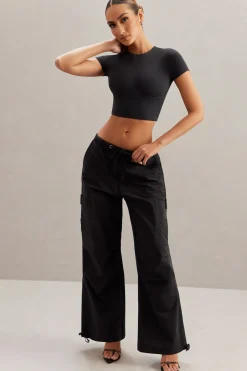 Oh Polly Women'S Clothing Sale - $65 And Under | Women'S Clothing Sale - $40 And Under^Wide Leg Cargo Trousers in Black