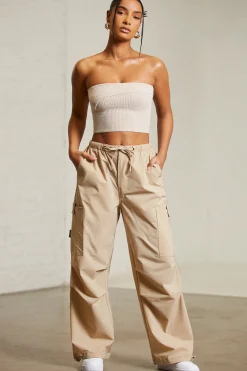 Oh Polly Women'S Clothing Sale - $65 And Under | Women'S Clothing Sale - $40 And Under^Wide Leg Cargo Trousers in Beige