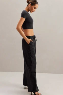 Oh Polly Women'S Clothing Sale - $65 And Under | Women'S Clothing Sale - $40 And Under^Wide Leg Cargo Trousers in Black