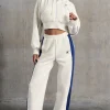 Oh Polly Tracksuits | Matching Sets^Wide Leg Sweatpants in White