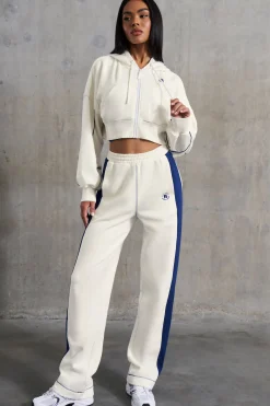 Oh Polly Tracksuits | Matching Sets^Wide Leg Sweatpants in White