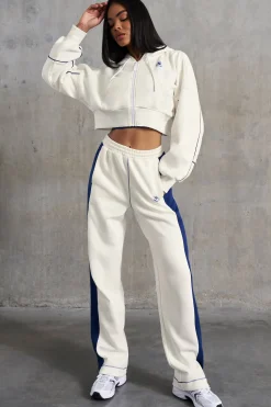 Oh Polly Tracksuits | Matching Sets^Wide Leg Sweatpants in White