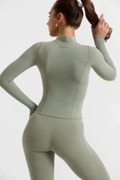 Oh Polly Matching Sets^Zip Up Jacket in Bamboo Green BambooGreen