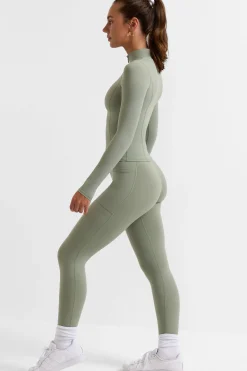 Oh Polly Matching Sets^Zip Up Jacket in Bamboo Green BambooGreen